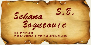 Sekana Bogutović vizit kartica